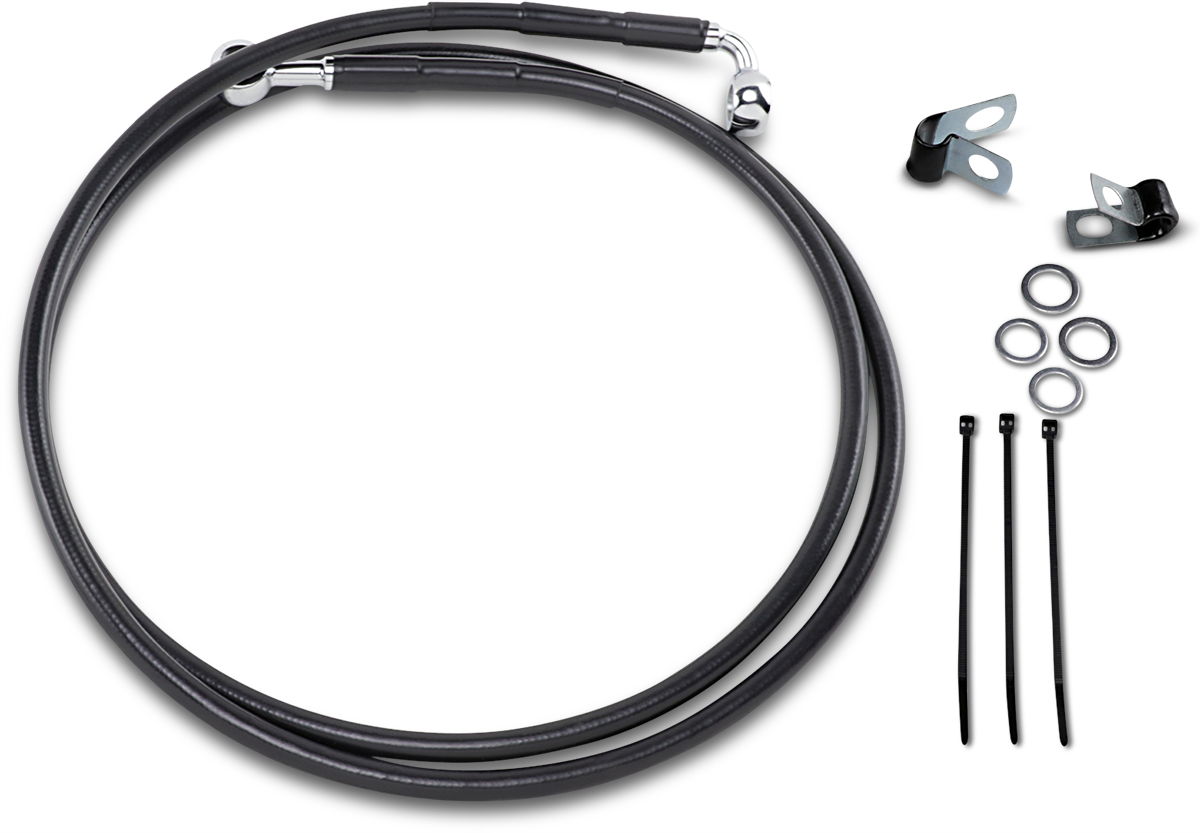 DRAG SPECIALTIES Línea de freno - Delantero - Negro - +10" 640115-10BLK