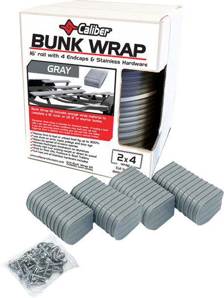 CALIBER BunkWrap Endcap - 2"x4" - Gray - 4 Pack 23051