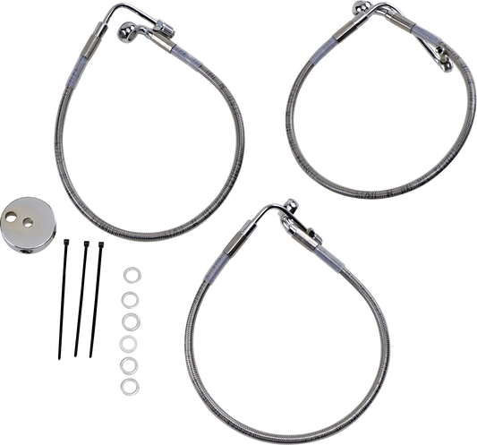 DRAG SPECIALTIES Brake Line - Front (Lower/Upper) - Stainless Steel 640117