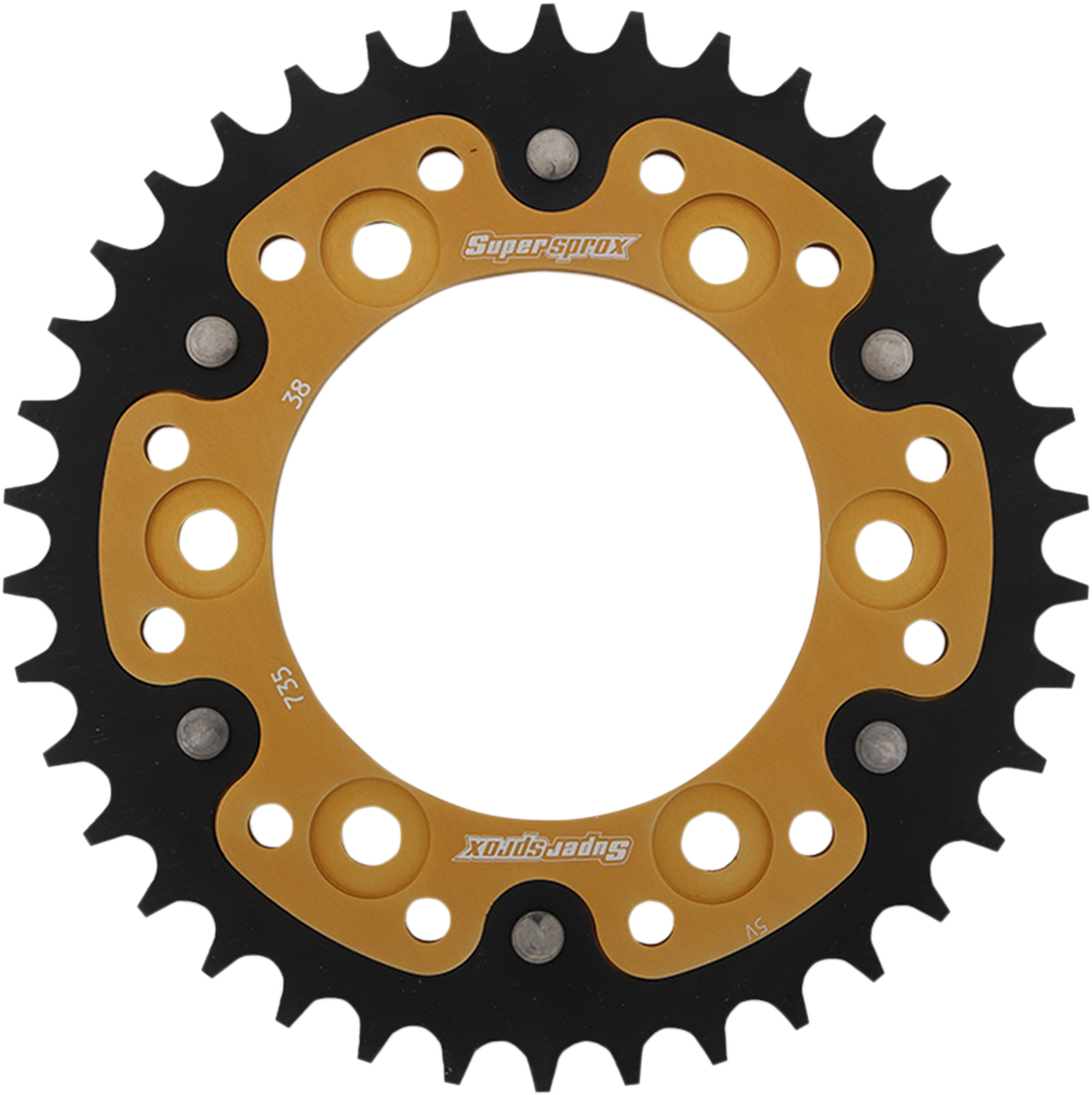 SUPERSPROX Stealth Rear Sprocket - 38 Tooth - Gold - Ducati RST-735-38-GLD