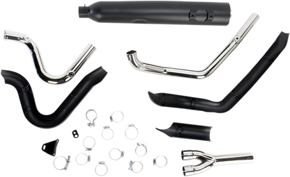 COBRA 2:1 Exhaust - Black - '09-'16 FL 6450B