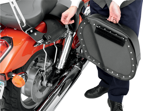 SADDLEMEN Drifter Saddlebags with Shock Cutaway - Black 3501-0576