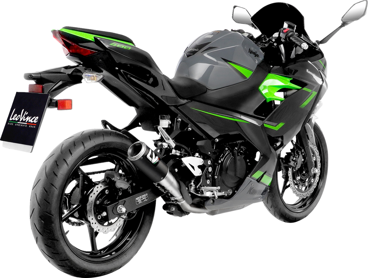 LEOVINCE LV Corsa Muffler - Carbon Fiber  Ninja 400/500 2018-2024-2025 2026 15400CU 1811-4304