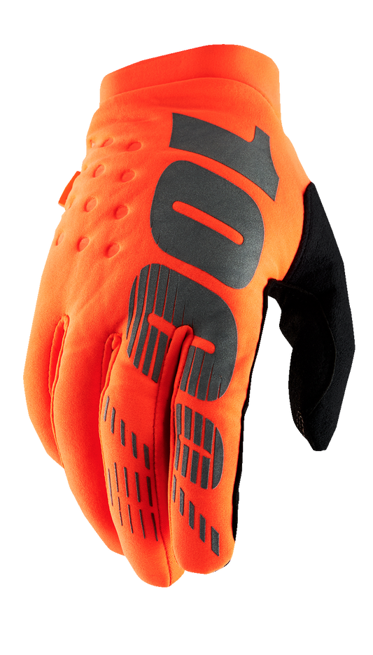 100% Brisker Gloves - Fluo Orange/Black - 2XL 10003-00014