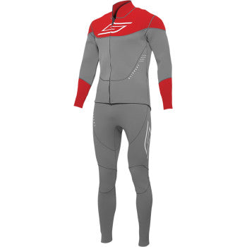 SLIPPERY Breaker Wetsuit - Charcoal/Red - Medium 3201-0283