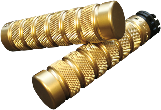 ACCUTRONIX Grips - Knurled - Notched - Brass GR100-KN5