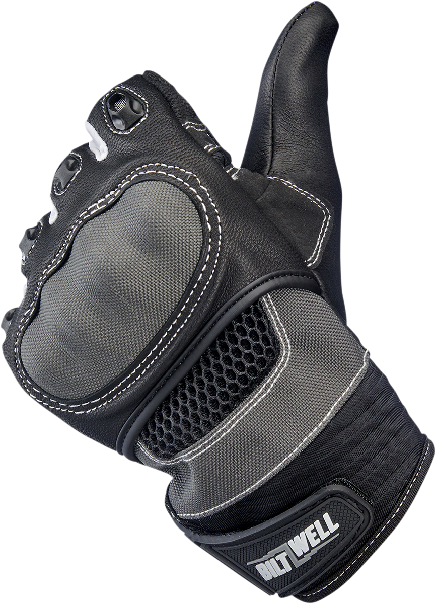 BILTWELL Bridgeport Gloves - Gray - Small 1509-1101-302