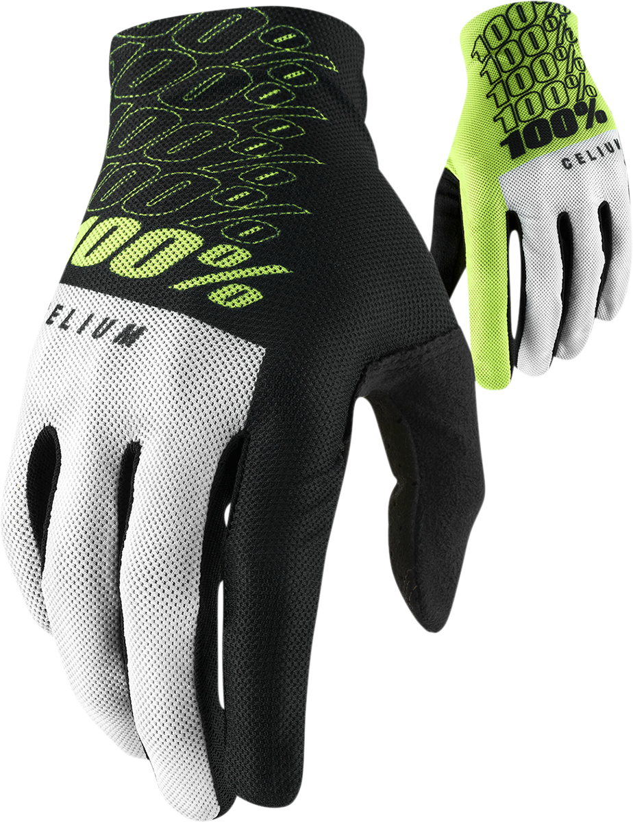 100% Celium Gloves - Fluorescent Yellow - 2XL 10007-00014