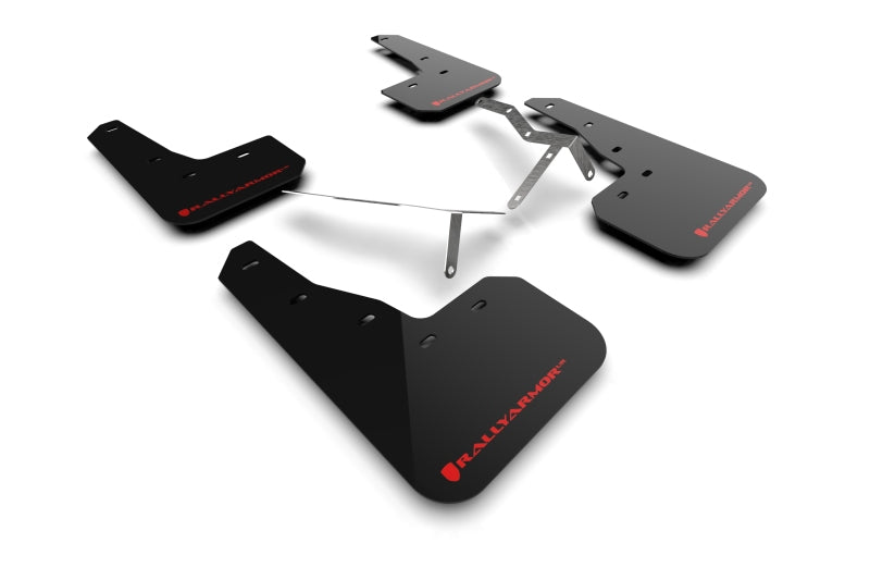 Rally Armor 2022 Honda Civic (Incl. Si/Sport/Touring) UR Black Mud Flap w/ Red Logo MF90-UR-BLK/RD