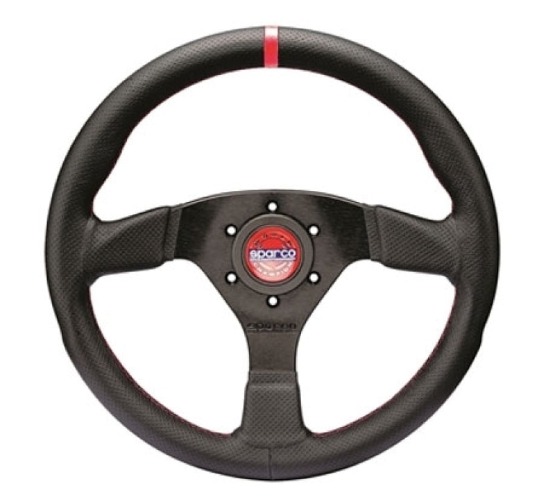 Sparco Steering Wheel R383 Champion Black Leather / Black Stitching 015R383PLUNNR