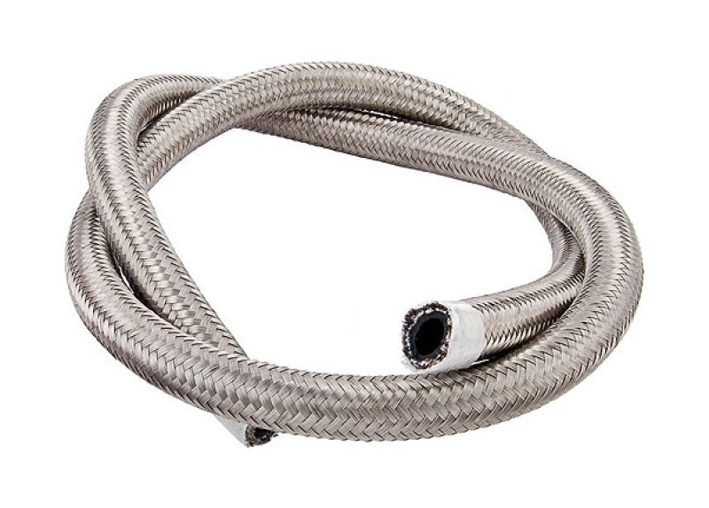 Torque Solution Stainless Steel Braided Rubber Hose -10AN 2ft (0.56in ID) TS-RH-SR10-2