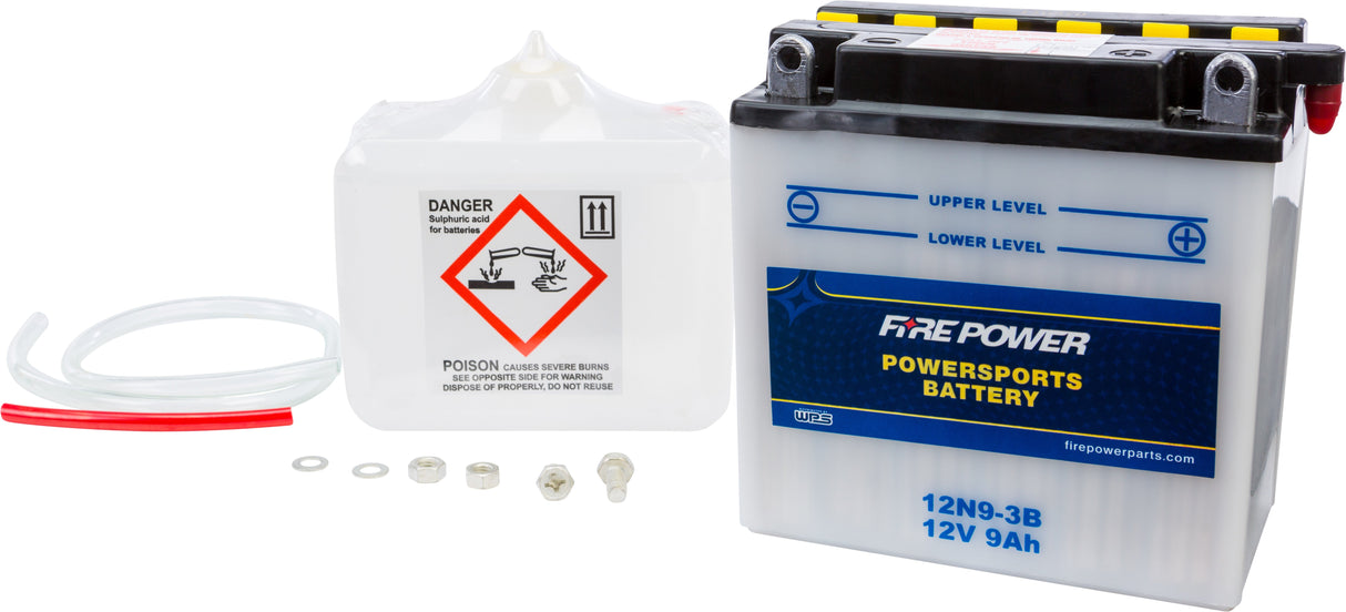 FIRE POWER Battery W/Acid 12n9-3b 12v 12N9-3B