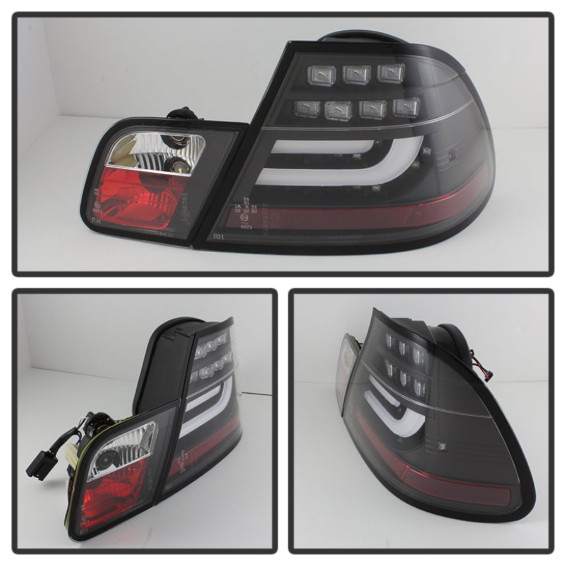 Spyder 04-06 BMW E46 2Dr (Coupe ONLY No Conv.) Lgtbar Styl LED Tail Lghts Blk ALT-YD-BE4604-LBLED-BK 5076564