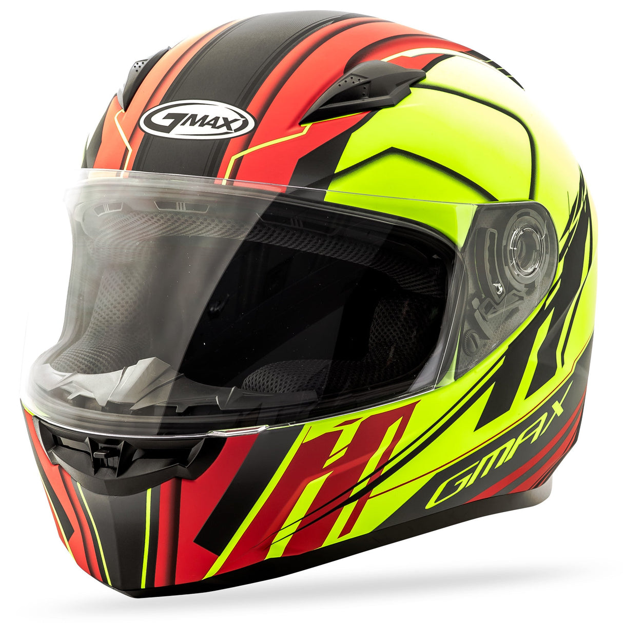 GMAX Ff-49 Full-Face Rogue Helmet Matte Black/Hi-Vis/Red 3x G7493689 F.TC-24