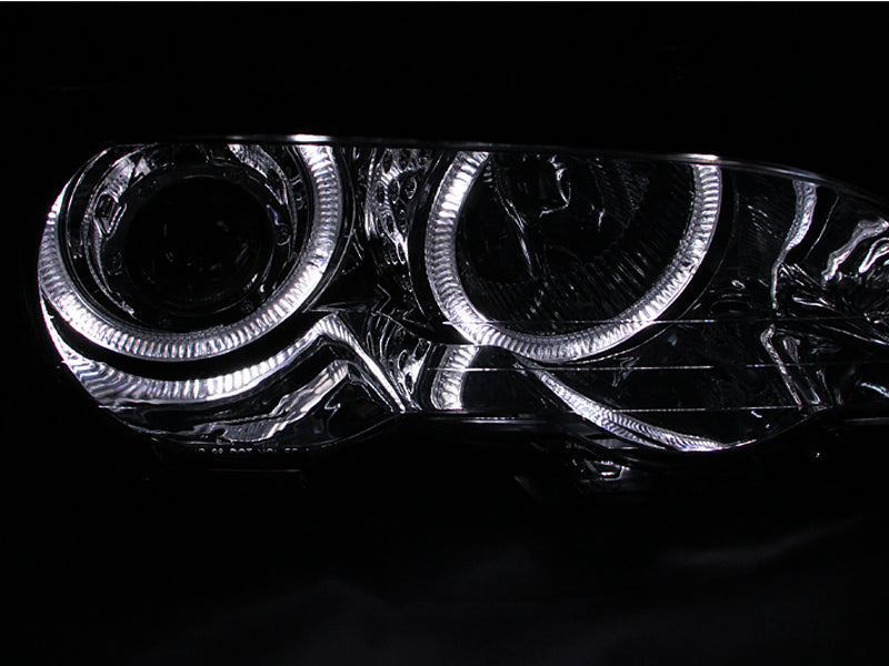 ANZO 2000-2003 BMW 3 Series E46 Projector Headlights w/ Halo Chrome 121268