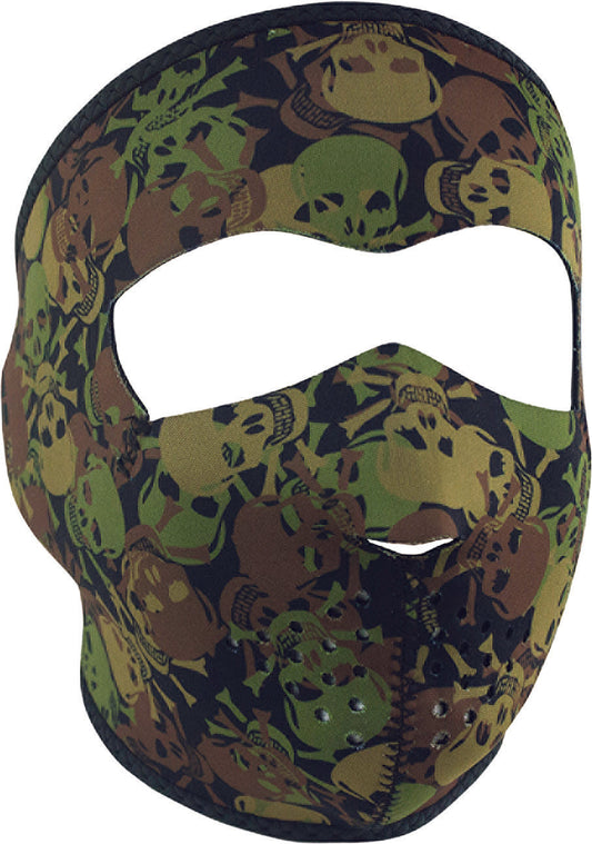 ZAN Neoprene Full Mask All Over Skull Camo WNFM418