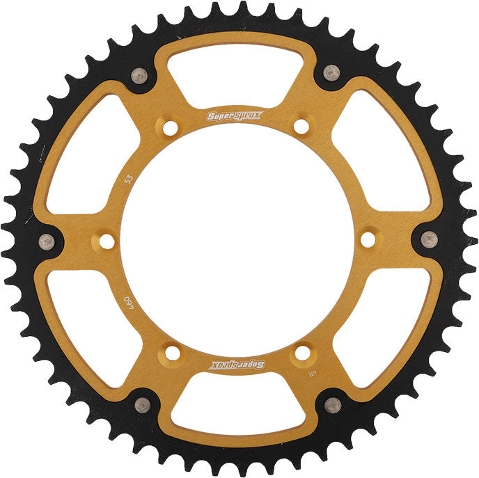 SUPERSPROX Rear Stealth Sprocket Alu/Stl 53t-520 Gld Kaw/Suz RST-460-53-GLD