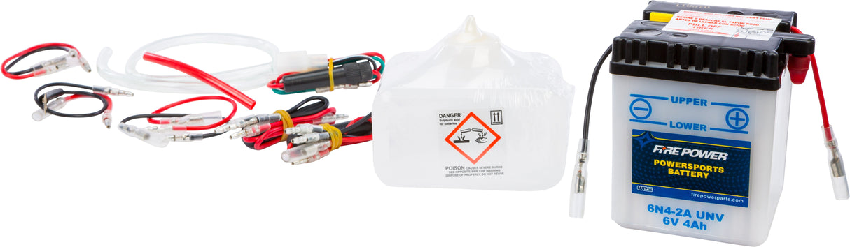 FIRE POWER Battery W/Acid 6n4-2a Unv 6v 6N4-2A/UNV