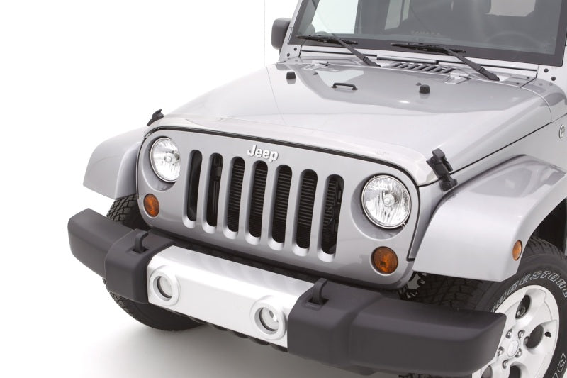 AVS 07-18 Jeep Wrangler Unlimited Aeroskin Low Profile Hood Shield - Chrome 622060