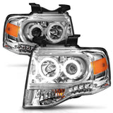 ANZO 2007-2014 Ford Expedition Projector Headlights Chrome 111114