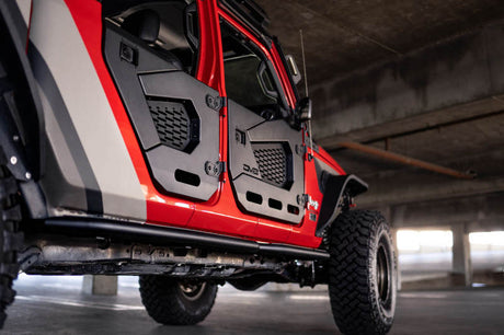 DV8 Offroad 18-22 Jeep Wrangler JL/JT Spec Series Half Doors - Rear Set HDJL-02R