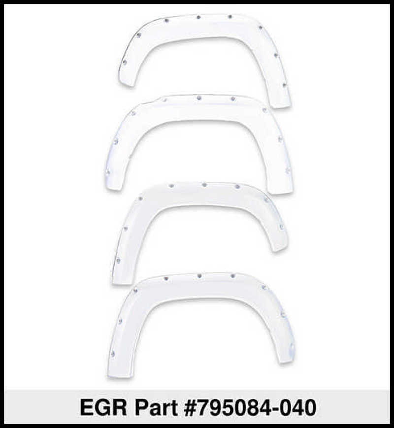 EGR 16+ Toyota Tacoma w/Mudflap Bolt-On Look Color Match Fender Flares - Set - Super White 795084-040