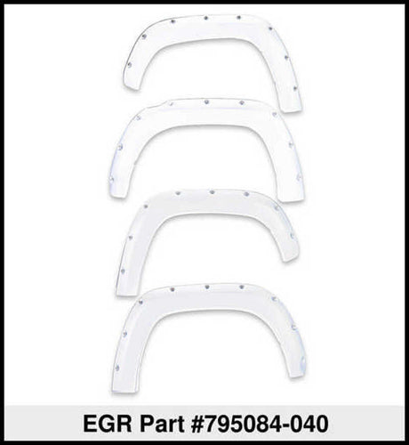 EGR 16+ Toyota Tacoma w/Mudflap Bolt-On Look Color Match Fender Flares - Set - Super White 795084-040