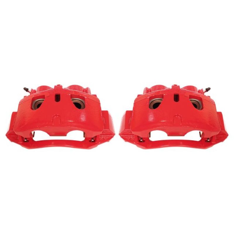 Power Stop 11-19 Chevrolet Silverado 2500 HD Front Red Calipers w/Brackets - Pair S5302