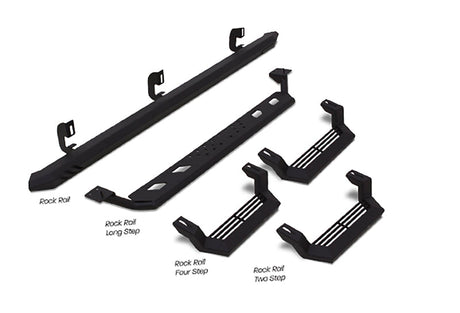 Lund Universal Long Step Rock Rails - Black 26410021