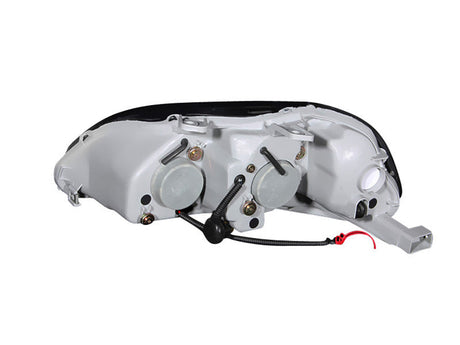 ANZO 1996-1998 Honda Civic Projector Headlights w/ Halo Black 121068