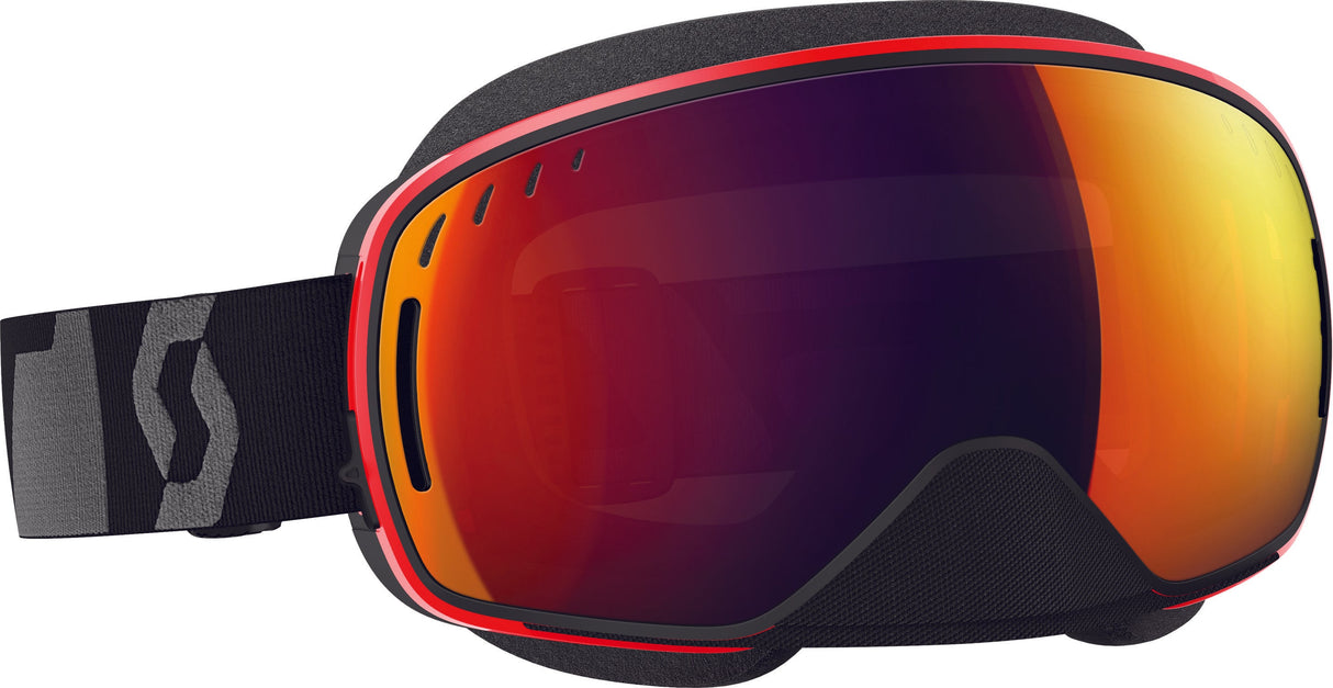 SCOTT Lcg Sno-X Goggle Black/Red W/Illuminator Blue Lenses 246437-1042308
