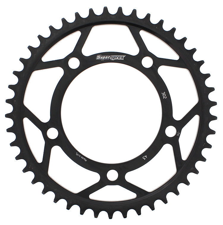 SUPERSPROX Rear Sprocket Steel 45t-530 Blk Hon RFE-302-45-BLK