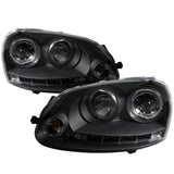 Spyder Volkswagen GTI 06-09/Jetta 06-09 Halogen Model Only - LED Halo DRL Black PRO-YD-VG06-HL-BK 5012098