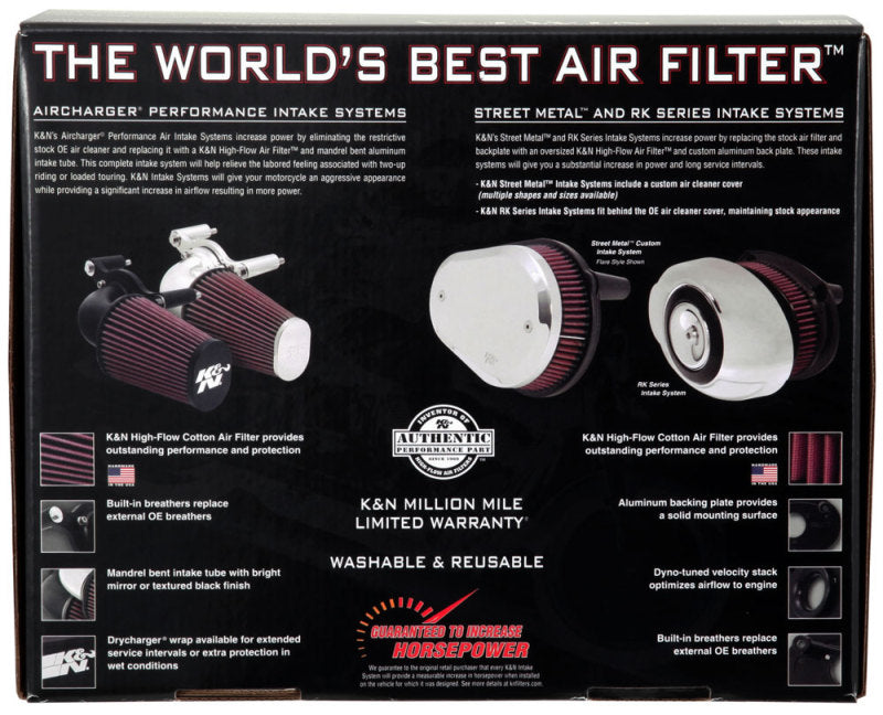 K&N 07-10 Harley Davidson XL Aircharger Performance Intake 63-1126