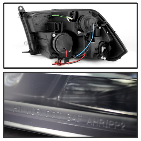 Spyder Dodge Ram 1500 09-14 Projector Headlights Halogen- LED Halo LED - Blk Smke PRO-YD-DR09-HL-BSM 5078407