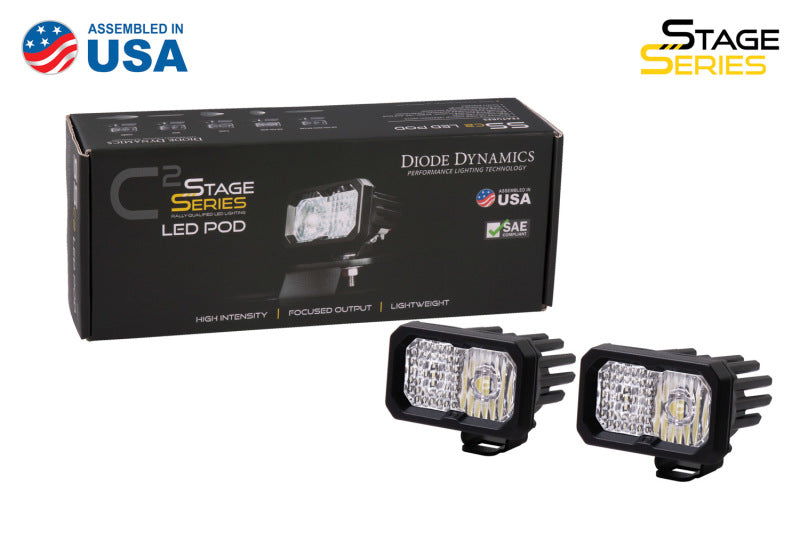 Diode Dynamics Stage Series 2 In LED Pod Pro - White Driving Standard ABL (Pair) DD6403P