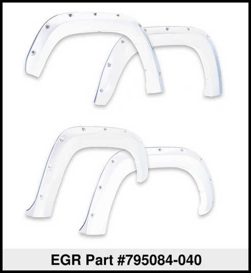EGR 16+ Toyota Tacoma w/Mudflap Bolt-On Look Color Match Fender Flares - Set - Super White 795084-040