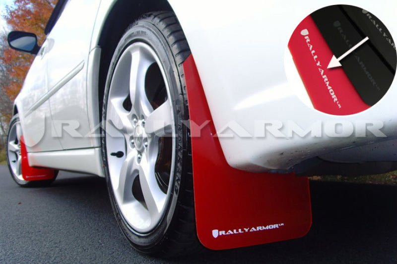 Rally Armor 05-09 Subaru Legacy GT / Outback Red UR Mud Flap w/ White Logo MF4-UR-RD/WH