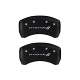 MGP 4 Caliper Covers Engraved Front & Rear With stripes/Dodge Red finish silver ch 12181SDD3RD