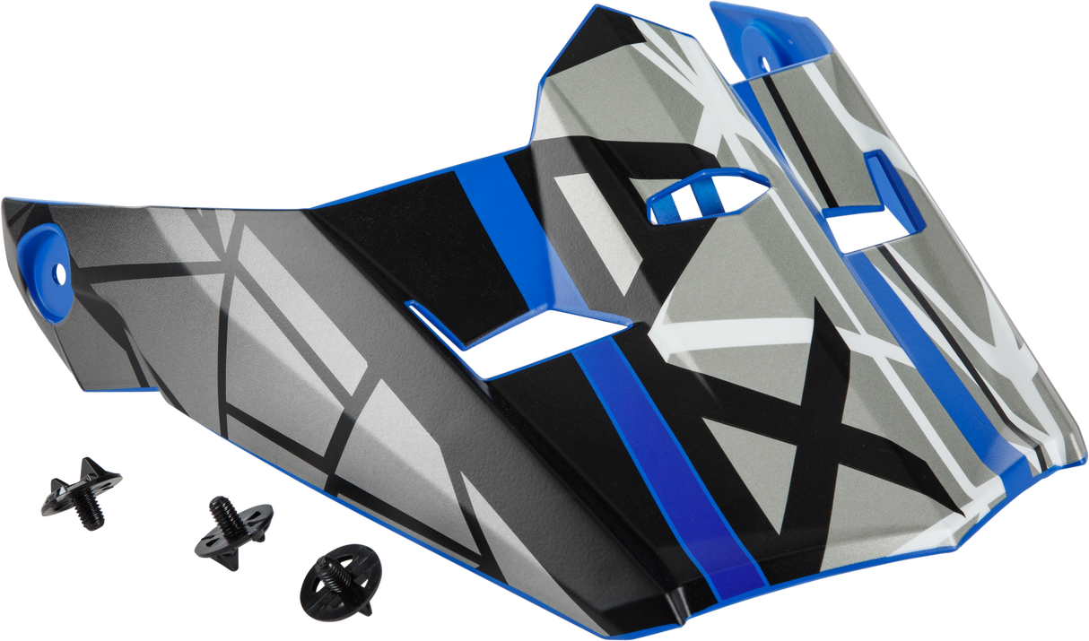 GMAX Visor W/Screws Mega Mx-46 Matte Blue/Black/White Md-2x G046919