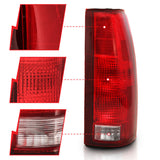 ANZO 1988-1999 Chevy C1500 Taillight Red/Clear Lens w/ Circuit Board(OE Replacement) 311300