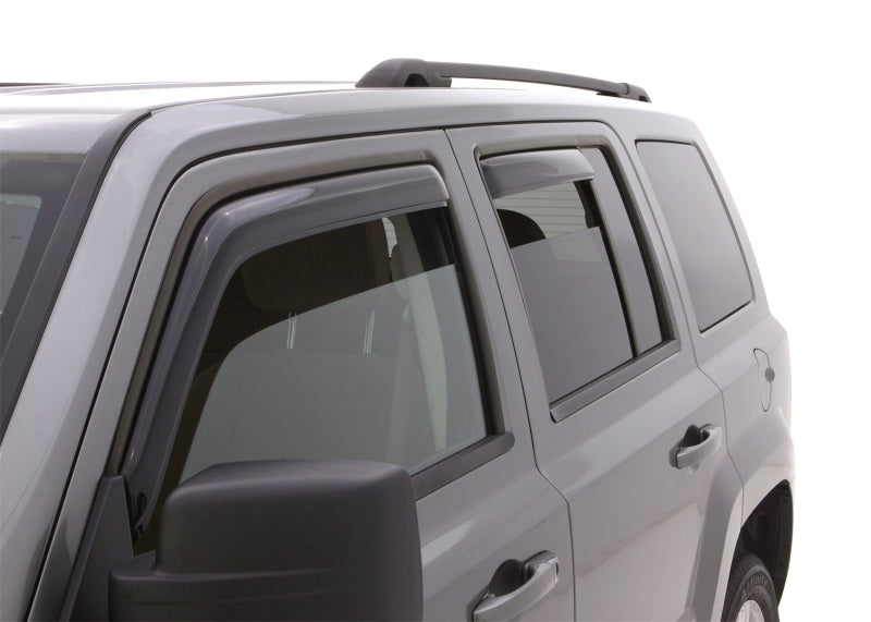 AVS 07-18 Jeep Patriot Ventvisor In-Channel Front & Rear Window Deflectors 4pc - Smoke 194359