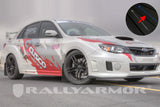 Rally Armor 11+ STI/WRX Sedan Only UR Black Mud Flap w/ Blue Logo MF19-UR-BLK/BL