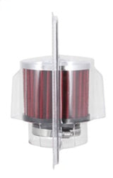 K&N 1.75in Flange ID x 3in OD x 2.5in H Chrome Finish Rubber Base Crankcase Vent Filter 62-1480