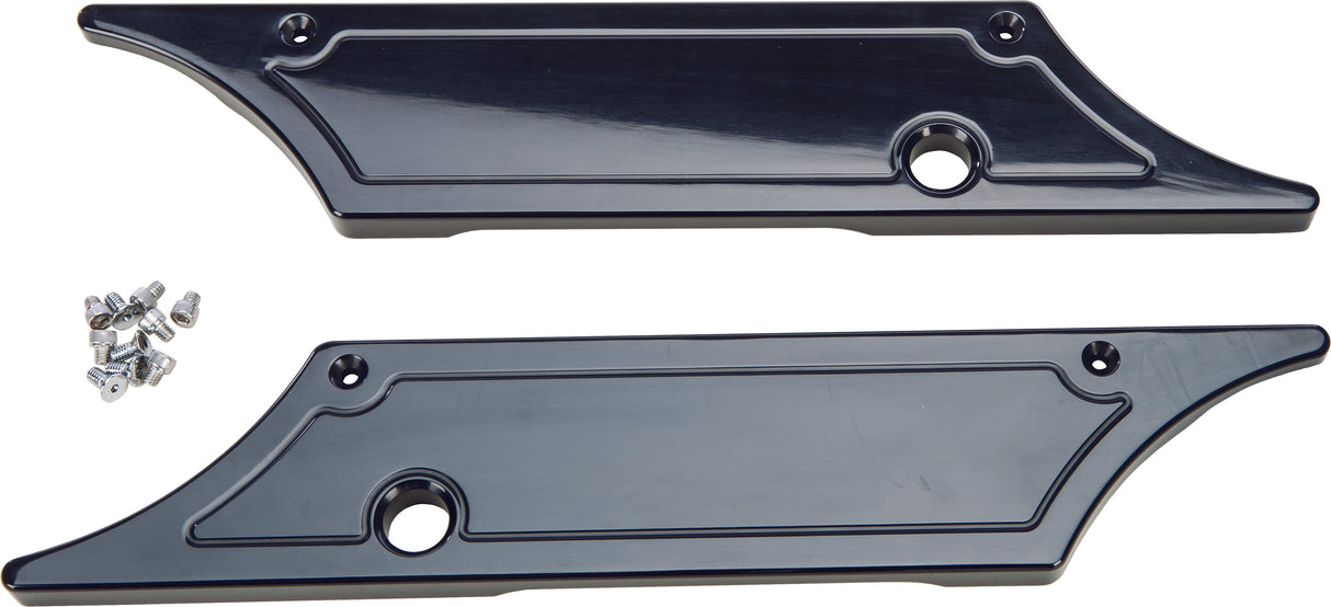 PRO ONE Saddle Bag Latch Covers 93-13 Smooth Blk 104710B