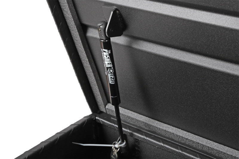 Deezee Universal Tool Box - Red Crossover - Single Lid Black BT Pull Handle (Low/Txt Blk) DZ 10170LTB