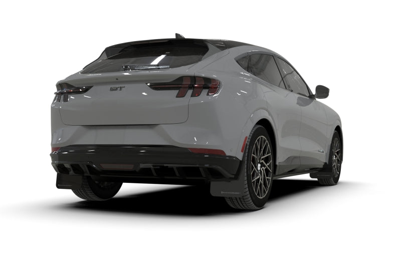 Rally Armor 21-23 Ford Mustang Mach-E Black UR Mud Flap w/ Red Logo MF96-UR-BLK-RD