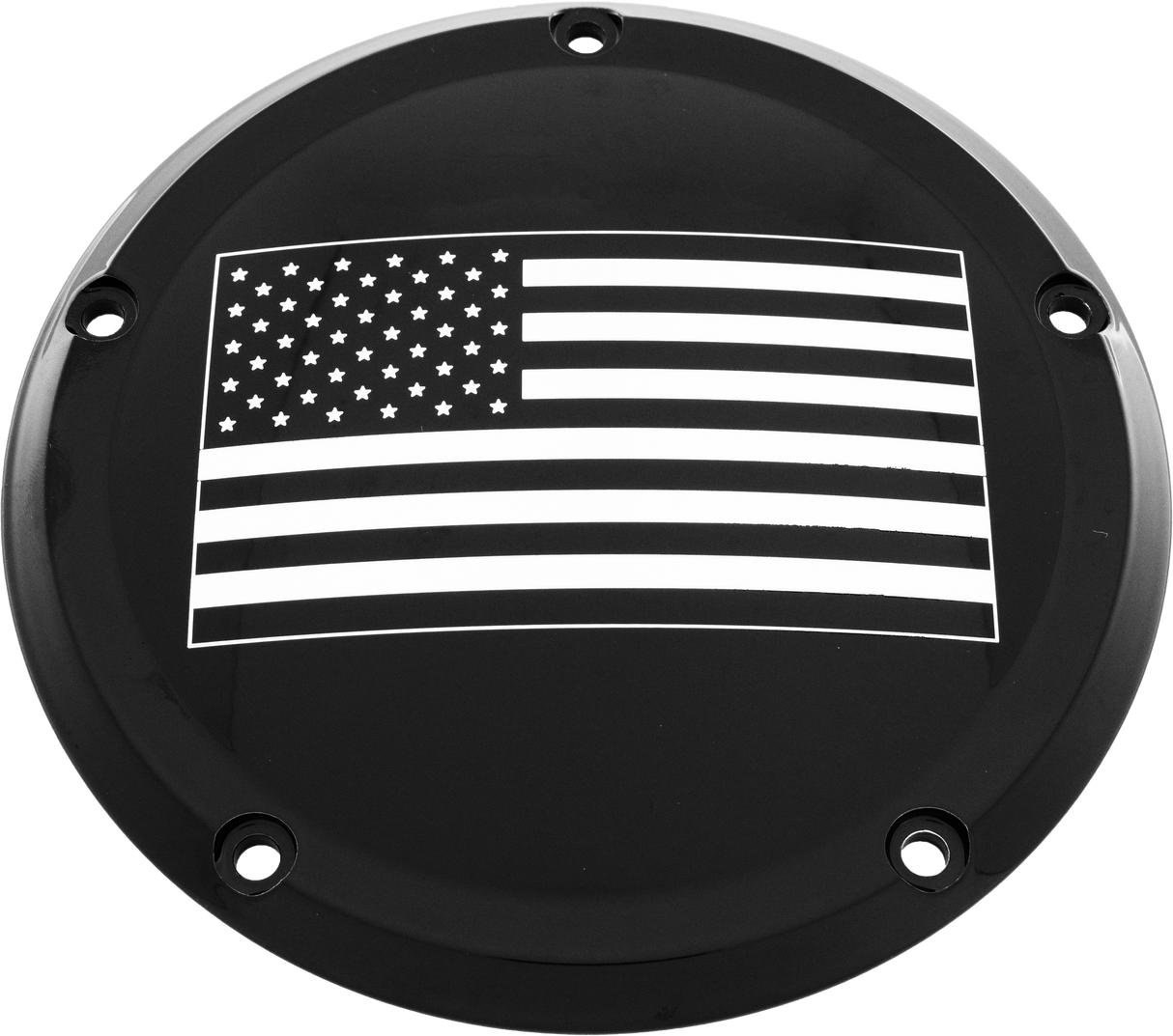 CUSTOM ENGRAVING 7   Tc Derby Cover American Flag Black PATR21-12BG