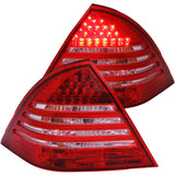 ANZO 2001-2004 Mercedes Benz C Class W203 Taillights Red/Smoke 221151