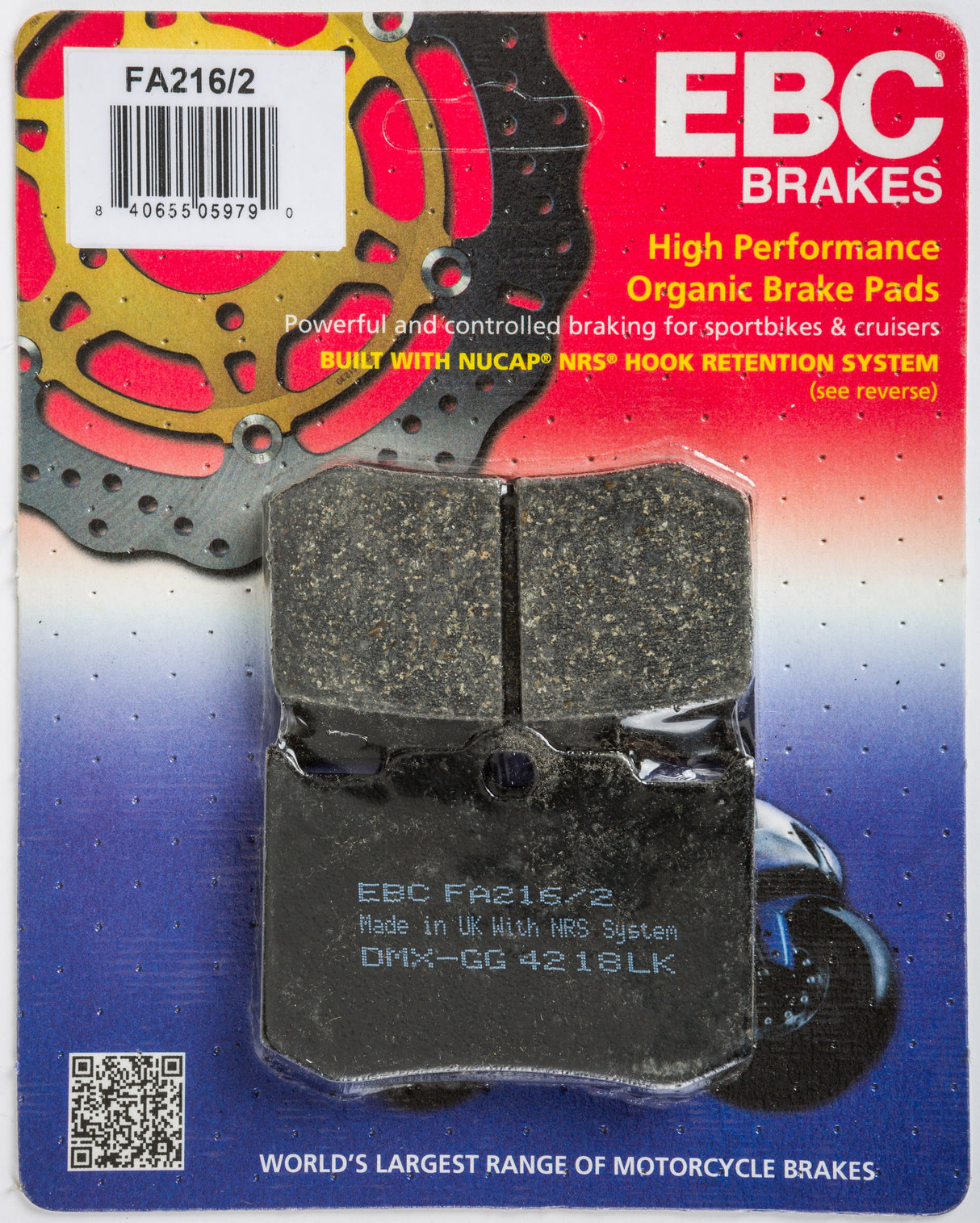 EBC Brake Pads Fa216/2 Aftermarket Caliper Brake Pad FA216/2